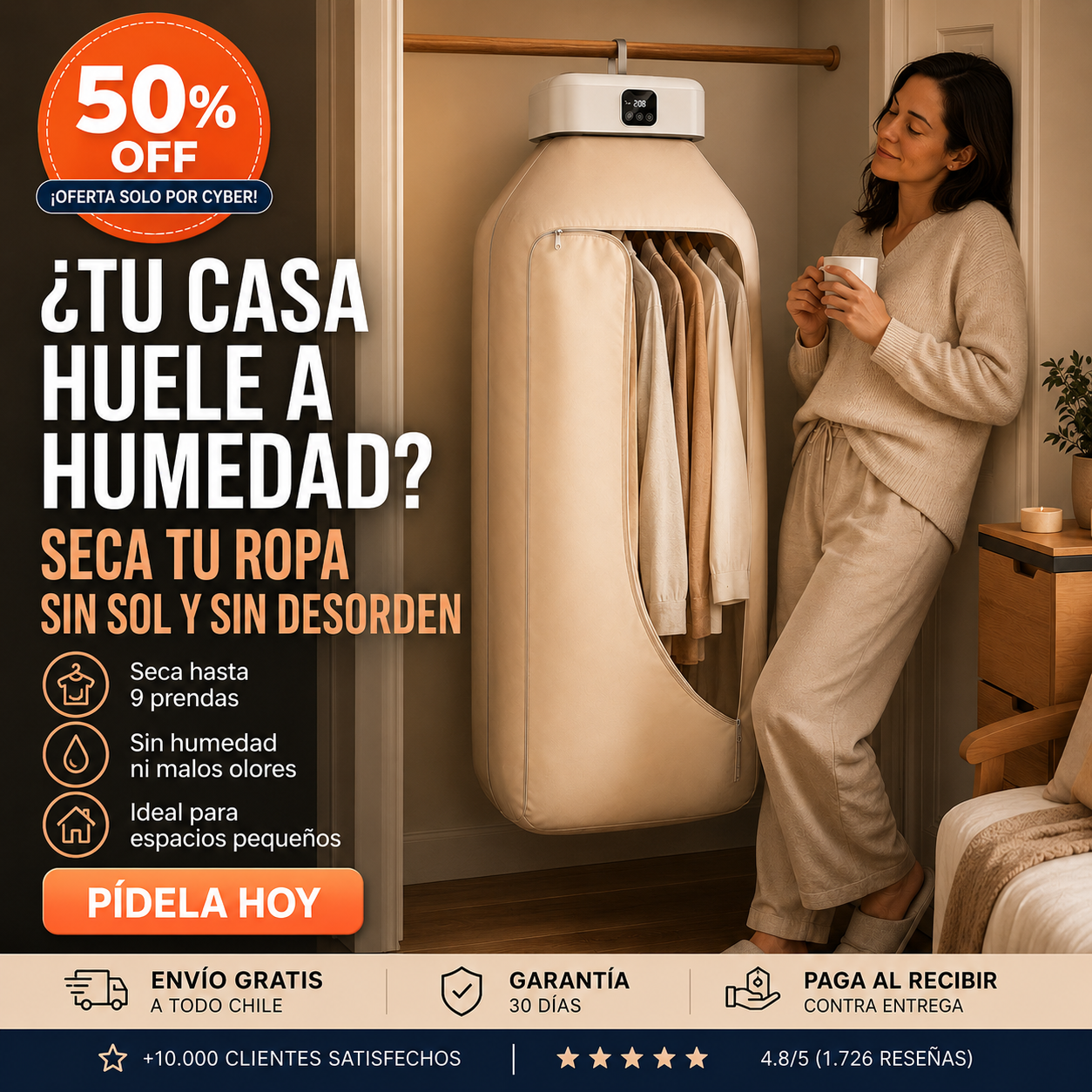 DRYFAST™ TU ROPA SECA INCLUSO EN INVIERNO SIN DESORDEN EN TU CASA!